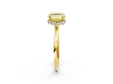 Yellow gold Fancy Yellow Asscher  Brilliant Solitaire Engagement Ring with Six-Prong Setting and Classic Band_19