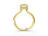 Yellow gold Fancy Yellow Asscher  Brilliant Solitaire Engagement Ring with Six-Prong Setting and Classic Band_20