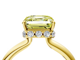 Yellow gold Fancy Yellow Asscher  Brilliant Solitaire Engagement Ring with Six-Prong Setting and Classic Band_21