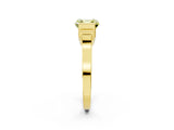 Yellow gold Fancy Yellow Asscher Cut Brilliant Solitaire Diamond Ring with Channel Set Band and Bar Prong Setting_2