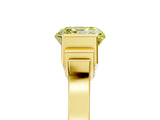 Yellow gold Fancy Yellow Asscher Cut Brilliant Solitaire Diamond Ring with Channel Set Band and Bar Prong Setting_5