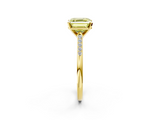 Yellow gold Fancy Yellow Asscher  Cut Channel Set Solitaire Engagement Ring with Four-Prong Setting_2
