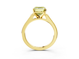 Yellow gold Fancy Yellow Asscher  Cut Channel Set Solitaire Engagement Ring with Four-Prong Setting_3