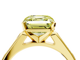 Yellow gold Fancy Yellow Asscher  Cut Channel Set Solitaire Engagement Ring with Four-Prong Setting_4
