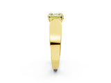 Yellow gold Fancy Yellow Asscher Cut Cut Diamond Channel Set Solitaire Ring with Four-Prong Setting_2