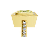 Yellow gold Fancy Yellow Asscher Cut-Cut Diamond Halo Engagement Ring with Pave Band and Prong Setting_5