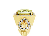 Yellow gold Fancy Yellow Asscher Cut Cut Halo Diamond Infinity Band with Four-Prong Setting_5