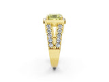 Yellow gold Fancy Yellow Asscher Cut Cut Halo Split Shank Prong Set Ring_14