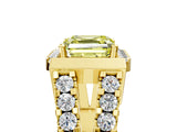 Yellow gold Fancy Yellow Asscher Cut Cut Halo Split Shank Prong Set Ring_17