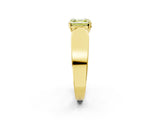 Yellow gold Fancy Yellow Asscher Cut Diamond Channel Set Solitaire Ring with Four-Prong Setting_14