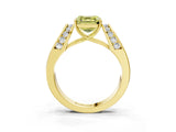 Yellow gold Fancy Yellow Asscher Cut Diamond Channel Set Solitaire Ring with Four-Prong Setting_15