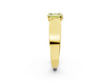 Yellow gold Fancy Yellow Asscher Cut Diamond Channel Set Solitaire Ring with Four-Prong Setting_26