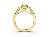 Yellow gold Fancy Yellow Asscher Cut Diamond Channel Set Solitaire Ring with Four-Prong Setting_27