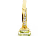 Yellow gold Fancy Yellow Asscher Cut Diamond Engagement Ring with Side Stone Accents and Four-Prong Setting_18