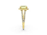 Yellow gold Fancy Yellow Asscher Cut Diamond Halo Split Shank Engagement Ring_41