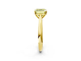 Yellow gold Fancy Yellow Asscher Cut Diamond Solitaire Engagement Ring with Cathedral Setting and Four-Prong Mount_26