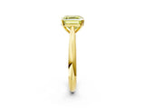 Yellow gold Fancy Yellow Asscher Cut Diamond Solitaire Engagement Ring with Cathedral Setting and Four-Prong Mount_32