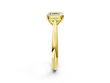 Yellow gold Fancy Yellow Asscher Cut Diamond Solitaire Engagement Ring with Cathedral Setting and Four-Prong Mount_36