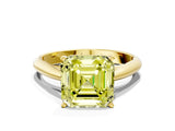 Yellow gold Fancy Yellow Asscher Cut Diamond Solitaire Engagement Ring with Cathedral Setting and Four-Prong Mount_72