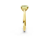 Yellow gold Fancy Yellow Asscher Cut Diamond Solitaire Engagement Ring with Cathedral Setting and Four-Prong Mount_74