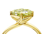 Yellow gold Fancy Yellow Asscher Cut Diamond Solitaire Engagement Ring with Four-Prong Setting and Classic Band_62