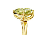 Yellow gold Fancy Yellow Asscher Cut Diamond Solitaire Engagement Ring with Four-Prong Setting and Classic Band_63