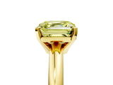 Yellow gold Fancy Yellow Asscher Cut Diamond Solitaire Engagement Ring with Round Band and Four-Prong Setting_94