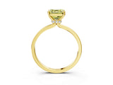 Yellow gold Fancy Yellow Asscher Cut Diamond Solitaire Ring with Classic Band and Four-Prong Setting_3