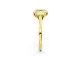 Yellow gold Fancy Yellow Asscher Cut Diamond Solitaire Ring with Flower Prong Setting and Classic Band_38