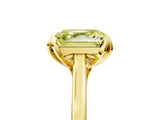 Yellow gold Fancy Yellow Asscher Cut Diamond Solitaire Ring with Flower Prong Setting and Classic Band_41