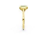 Yellow gold Fancy Yellow Asscher Cut Diamond Solitaire Ring with Flower Prong Setting and Classic Band_99
