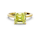 Yellow gold Fancy Yellow Asscher Cut Diamond Solitaire Ring with Six-Prong Setting and Classic Band_23