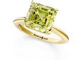 Yellow gold Fancy Yellow Asscher Cut Diamond Solitaire Ring with Six-Prong Setting and Classic Band_24