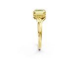 Yellow gold Fancy Yellow Asscher Cut Diamond Solitaire Ring with Twist Band and Four-Prong Setting_48