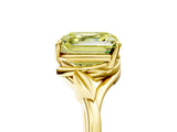Yellow gold Fancy Yellow Asscher Cut Diamond Solitaire Ring with Twist Band and Four-Prong Setting_51