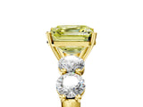 Yellow gold Fancy Yellow Asscher  Cut Five-Stone Prong Set Diamond Ring with Classic Band_34