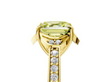 Yellow gold Fancy Yellow Asscher  Cut Halo Diamond Ring with Channel Set Band and Four-Prong Setting_57