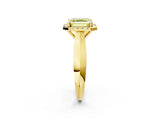 Yellow gold Fancy Yellow Asscher  Cut Halo Solitaire Engagement Ring with Square Band and Four-Prong Setting_86