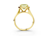 Yellow gold Fancy Yellow Asscher  Cut Halo Solitaire Engagement Ring with Square Band and Four-Prong Setting_87