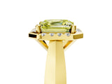Yellow gold Fancy Yellow Asscher  Cut Halo Solitaire Engagement Ring with Square Band and Four-Prong Setting_89