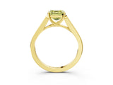 Yellow gold Fancy Yellow Asscher Cut Solitaire Cathedral Diamond Engagement Ring with Channel-Set Band and Four-Prong Setting_6