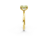Yellow gold Fancy Yellow Asscher  Cut Solitaire Engagement Ring with Four-Prong Setting and Classic Band_19