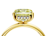 Yellow gold Fancy Yellow Asscher  Cut Solitaire Engagement Ring with Four-Prong Setting and Classic Band_21