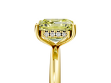 Yellow gold Fancy Yellow Asscher  Cut Solitaire Engagement Ring with Four-Prong Setting and Classic Band_22