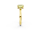 Yellow gold Fancy Yellow Asscher  Cut Solitaire Engagement Ring with Four-Prong Setting on a Classic Band_2