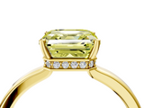 Yellow gold Fancy Yellow Asscher  Cut Solitaire Engagement Ring with Four-Prong Setting on a Classic Band_4