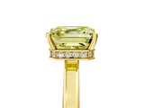 Yellow gold Fancy Yellow Asscher  Cut Solitaire Engagement Ring with Four-Prong Setting on a Classic Band_5