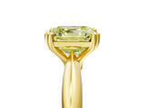 Yellow gold Fancy Yellow Asscher  Cut Solitaire Engagement Ring with Tapered Band and Four-Prong Setting 5