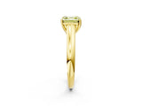 Yellow gold Fancy Yellow Asscher Cut Solitaire Engagement Ring with Tapered Band and Four-Prong Setting_5