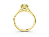 Yellow gold Fancy Yellow Asscher Cut Solitaire Engagement Ring with Tapered Band and Four-Prong Setting_6